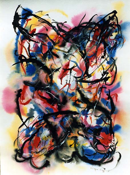 Wayne Riggs © 1997, Watercolor, gouache, 60 cm. x 40 cm. (23 x 15 3/4 in), collection of the artist.